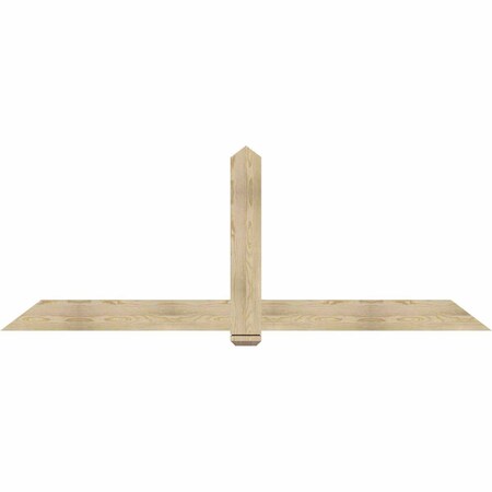 Ekena Millwork Eugene Rough Sawn Timber Gable Bracket, Douglas Fir, 96"W x 36"H x 2"D x 6"F, 9/12 Pitch GBW096X36X0206EUG00RDF